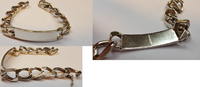Identitätsarmband Armband mit Namenschild Silberarmmband -