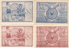 Deutschland Deutsches Reich 2x 50 Pfennig Notgeld Notgeldschein Füssen Bayern -