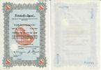 Deutschland 100 DM Feinkost-Appel Vorzugsaktie 1965, Aktie Wertpapier -