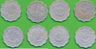 4x 1 Kurusch Kurush  Kuruş  Qirsh 1938 1939 1940 1942 Türkei Türkiye Münzen Lot 4 Kursmünzen Türkiye Cumhuriyeti ss-vz