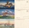 3 verschiedene AK Schiffe und Hafen, um 1910 -