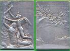 Frankreich Medaille , versilbert Weltausstellung , Plakette von O. Roty , Dritte Republik (1870-1940) -