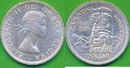 Kanada Canada Dollar 800er Silbermünze -