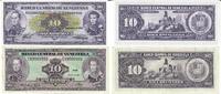 Venezuela 10 Bolivares Banknote Geldschein 2 Stück 10 Bolivares (unc und II+) Lot -
