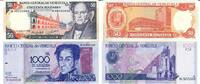 Venezuela 50 Bolivares, 1000 Bolivares Banknote Geldschein 1 x 50 (unc- leicht gefalten), 1x1000 (unc) Bolivares Lot -