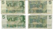 Niederlande 5 Gulden Banknote Geldschein 2 Stück 5 Gulden Lot -