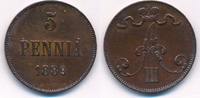 5 Penniä 1889 Finnland Nikolaus II. vorzüglich