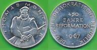 Deutschland DDR Medaille Silbermedaille 450 Jahre Reformation , Thomas Münter -