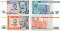 Peru 10 50 Intis Banknote Geldscheine 10 50 Intis (1987) unc 2 Scheine -