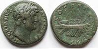 Römische Kaiserzeit Hadrian Hadrianus, As - COS III S C - Galeere -