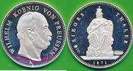 Deutschland Deutsches Reich Medaille Silbermedaille 999er Silber Wilhelm König von Preussen A, Sieges Thaler 1871 -