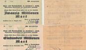 Deutschland Deutsches Reich 20 und 100 Millionen Mark, 2 Scheine Notgeldschein Notgeld Haseldorf ( Schleswig-Holstein ) -