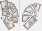 Libanon Lebanon Lübnan 10 Livres 9x folgende Nummern , 9 Scheine -