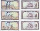 Libanon Lebanon Lübnan 10 Livres 3x folgende Nummern , 3 Scheine -
