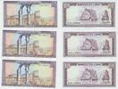 Libanon Lebanon Lübnan 10 Livres 3x folgende Nummern , 3 Scheine -