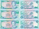 Bermuda 2 Dollars 3x folgende Nummern , 3 Scheine -