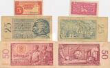 Tschechoslowakei 5, 25, 50 Korun, 3 Scheine Československo, Ceskoslovenskych, 3 Banknoten, Lot -