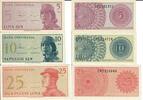 Indonesien 5 10 25 Sen Banknote Geldscheine 5 10 25 Sen (unc) 3 Scheine -