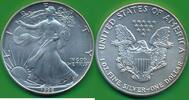 USA - Vereinigte Staaten v. Amerika $ 1 Dollar 1 Unze Ounce Feinsilbermünze 999er Silber Münze Feinsilber Silver Eagle -