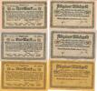 Deutsches Reich Deutschland 0,50, 1 und 4 Goldmark Notgeld Notgeldscheine, Kaufbeuren, Allgäuer Vereinsbank , 3 Scheine , Bayern -
