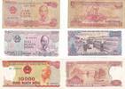 Viet Nam Vietnam 500, 2000, 10000 Dong 3x Banknoten, Scheine, Lot -