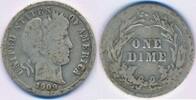 USA - Vereinigte Staaten v. Amerika 1 Dime Barber (1892-1916) -
