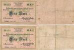 Deutsches Reiches Deutschland 2x 1 Mark HATTINGEN, Henschel und Sohn G.m.b.H., Abt. Henrichshütte; westfalen Notgeld -