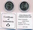 Estland - Estonia - Eesti 2 Euro National animla wolf, canis lupus -