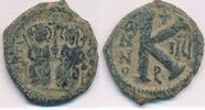 Byzanz Halbfollis Justin II Half Follis -