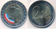 Luxemburg 2 Euro mit Farbdruck, coloriert -