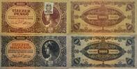 Ungarn 2 verschiedene 10000 Pengö 15.7.1945(mit Klebemarke), 29.4.1946 -