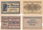 Deutsches Reich Deutschland 10 und 100 Millionen Mark Bayerische Staatsbank, Bayern, Länderbanknote, München -