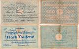 Deutsches Reich Deutschland 550 und 1000 Mark 2x Notgeldschein, Düsseldorf, Landesbank der Rheinprovinz -