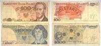 Polen 100,1000 Zlotych Banknoten 2 Stück Lot -