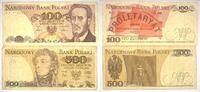 Polen 100,500 Zlotych Banknoten 2 Stück Lot -
