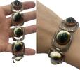 Silberschmuck vintage Breites 835er Silber Armband Silberarmband, Murano Perlen -