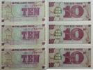 Großbritannien, British Armed Forces 10 New Pences Banknote, 3 Folgende Serien Nr -