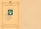 Deutschland Drittes Reich, Deutsches Reich Postkarte, Gedenkblatt Reichsbund d. Philatelisten e.V., Tag der Briefmarke, Frankfurt (Oder) -