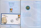 Belgien 0,85 F.s. Briefmarke und Münze Offizieller UNO Brief -
