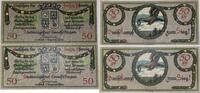 Deutschland Deutsches Reiches 2x 50 Pfenning Notgeldschein Notgeld Treuchtlingen Bayern 2 Scheine -