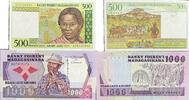 Madagaskar 500, 1000 Francs Banknote -