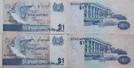 Singapur 2* 1 Dollar Banknote 2 Stück -