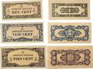 Netherlands Indies 1,5,10 Cent Banknoten 3 Stück Lot, Japanese Occupation -