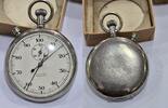Uhr Taschenuhr vintage Stoppuhr Junghans Doppelzeiger mit einem Drücker stossgeschützt -