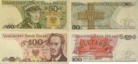 Polen 50,100 Zlotych/Zloty Banknoten 2 Stück Lot, Narodowy Bank Polski -