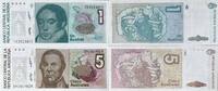 Argentinien 5, 1 Australes Banknote -