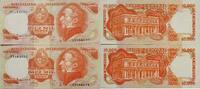 2* 10000 Pesos 1974 Uruguay Banknote 2 Stück folgende Seriennummer Serie B II, II-