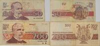 Bulgarien 50, 200 Leva/Lewa Banknote 2 Stück -