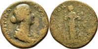 Römische Kaiserzeit Sesterz Faustina II Junior Sestertius Fecunditas Frau des Marcus Aurelius -