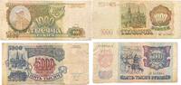 Russland 1000,5000 Rubel Banknoten 2 Stück Lot -